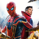 Tom Holland and Benedict Cumberbatch in a crop of a poster for Spider-Man: No Way Home.